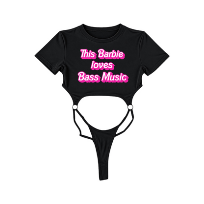 this barbie loves bass music bodysuits