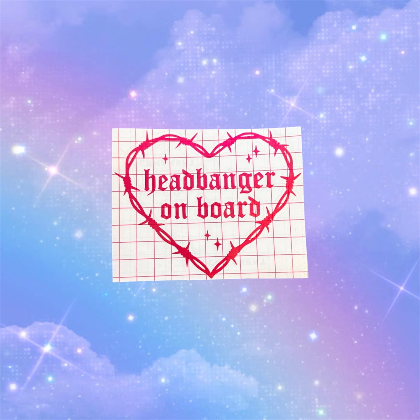 headbanger on board car decal