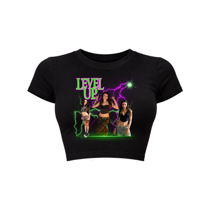 level up graphic croptops