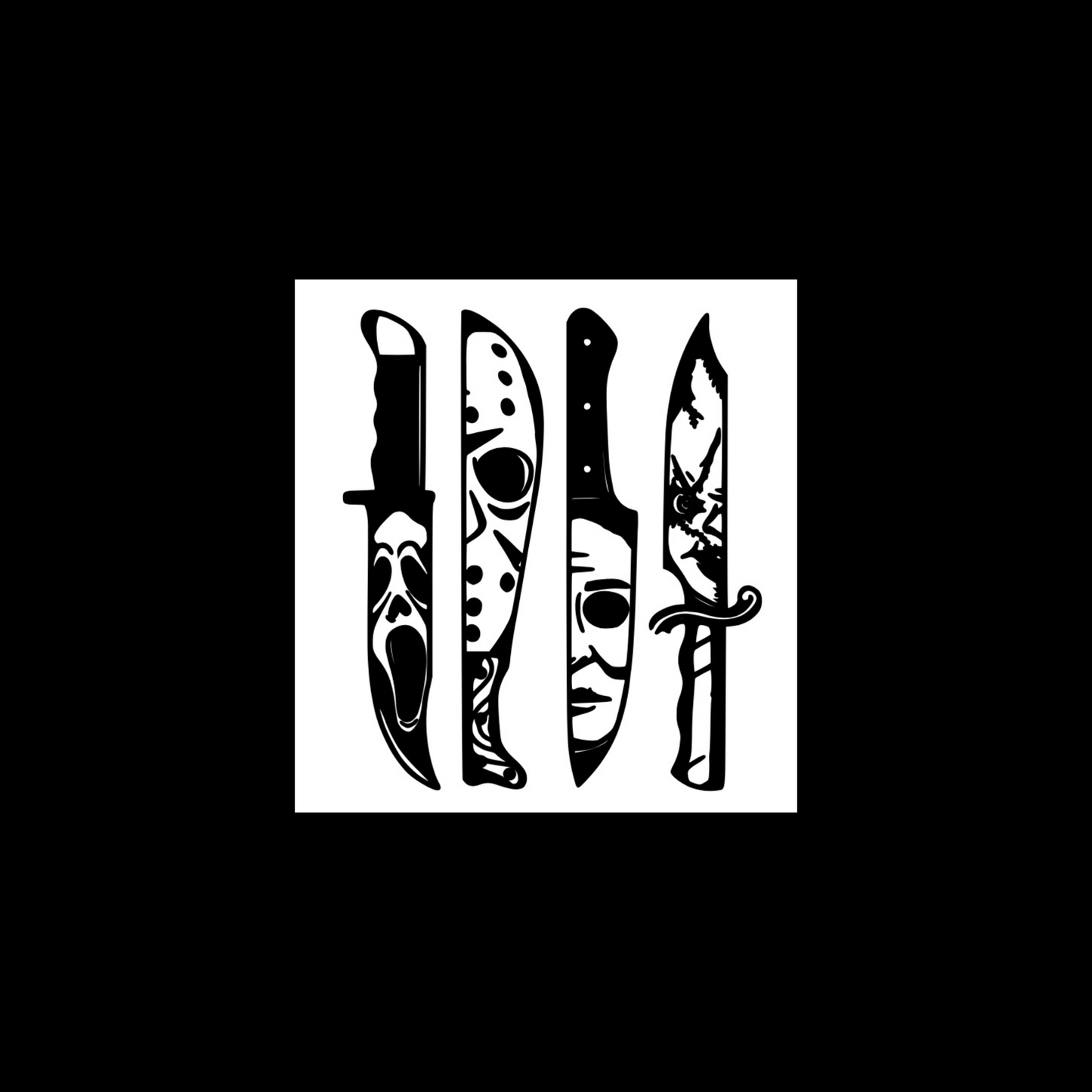 horror knives car decals