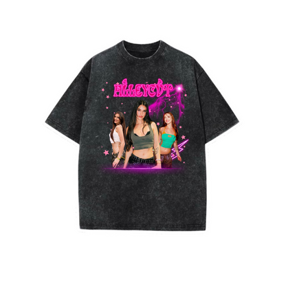 alleycvt graphic acidwash t-shirts