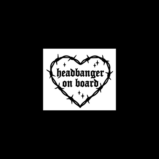 headbanger on board car decals