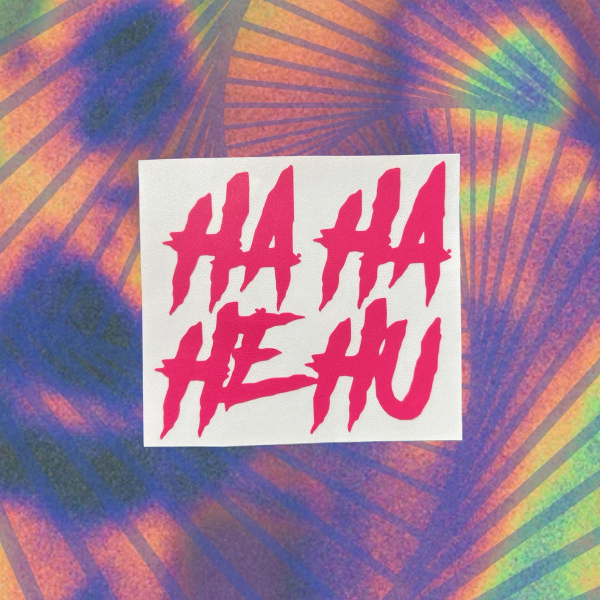 ha ha he hu car decal