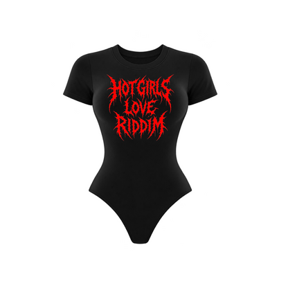 hot girls love riddim short sleeve bodysuits