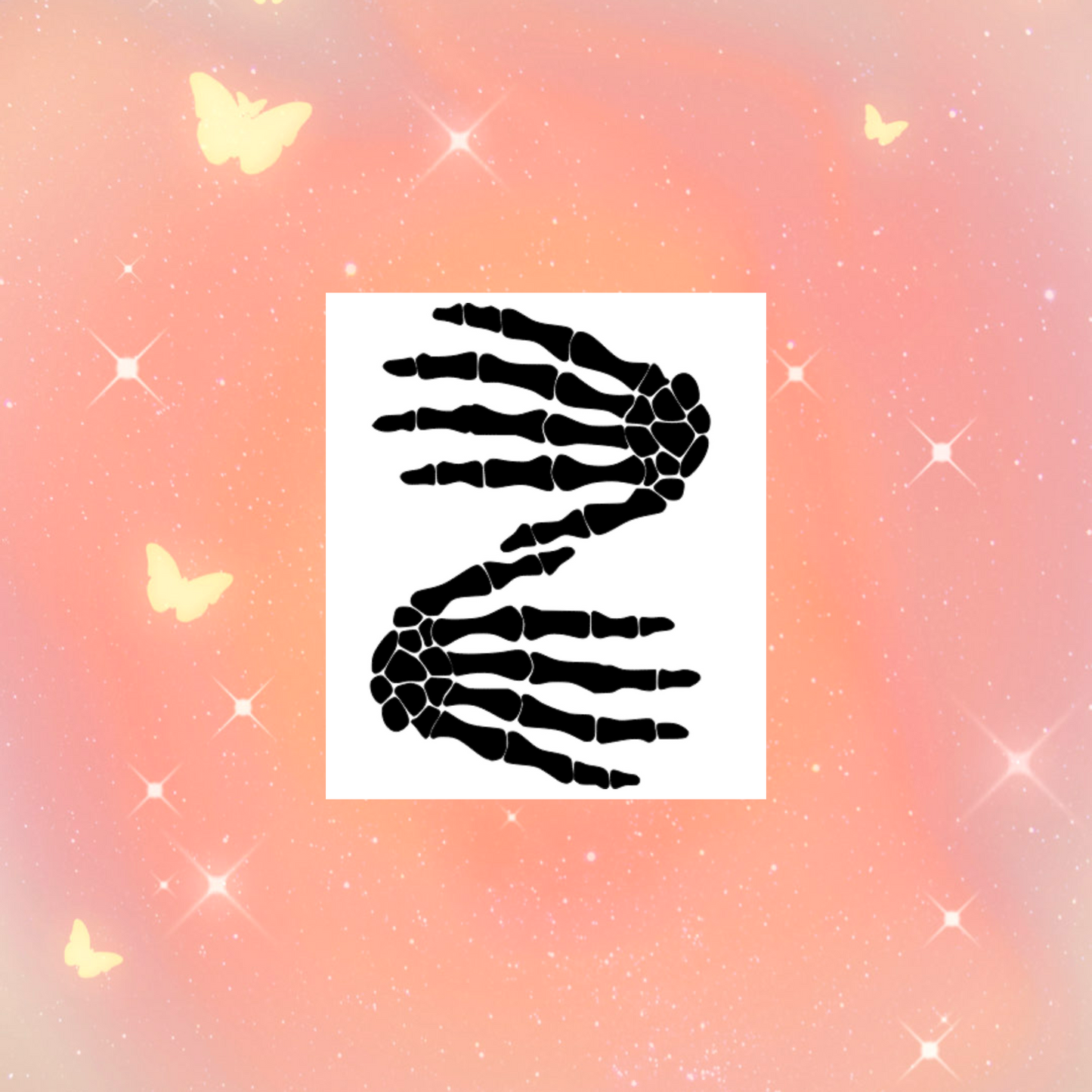 zd skeleton hands car decals