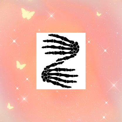zd skeleton hands car decals