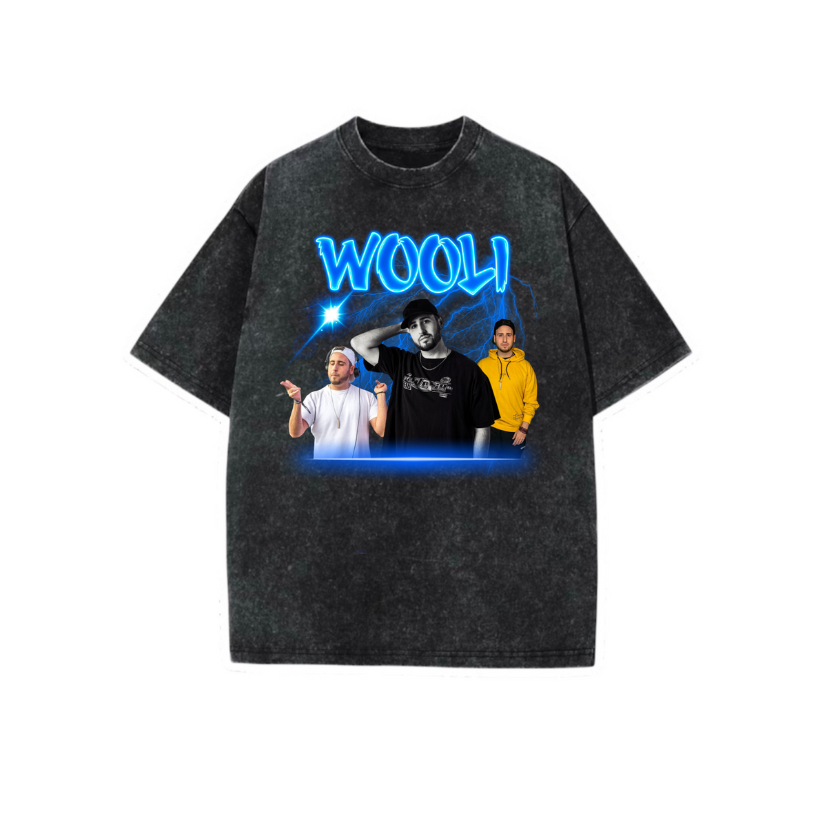 wooli graphic acidwash t-shirts
