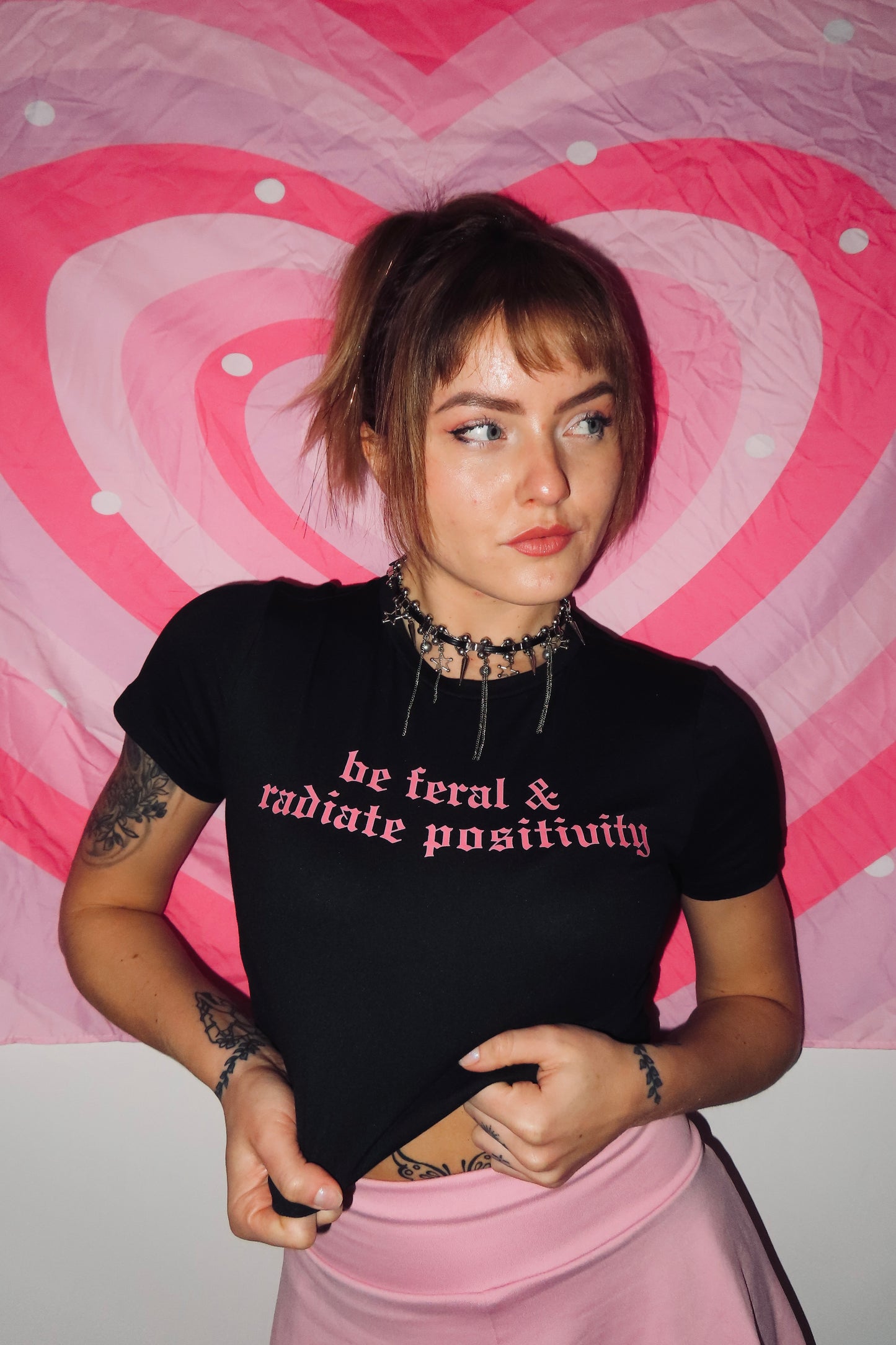 be feral & radiate positivity croptops