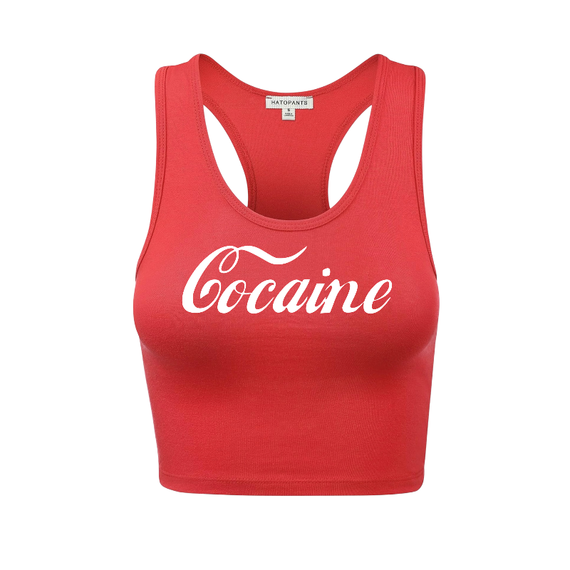 cocaine racerback croptanks
