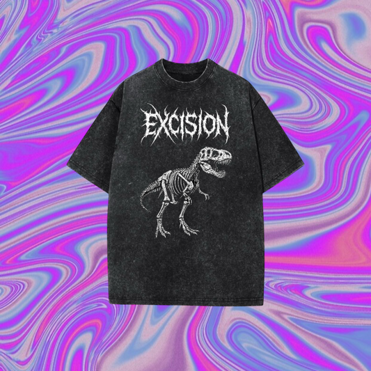 excision oversized acidwash t-shirts