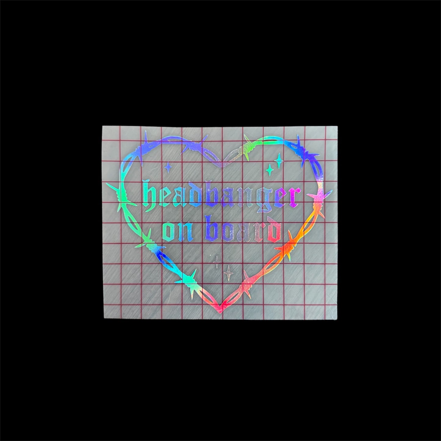 headbanger on board car vinyl decal