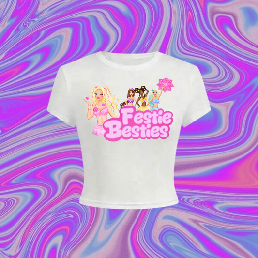 festie besties croptops