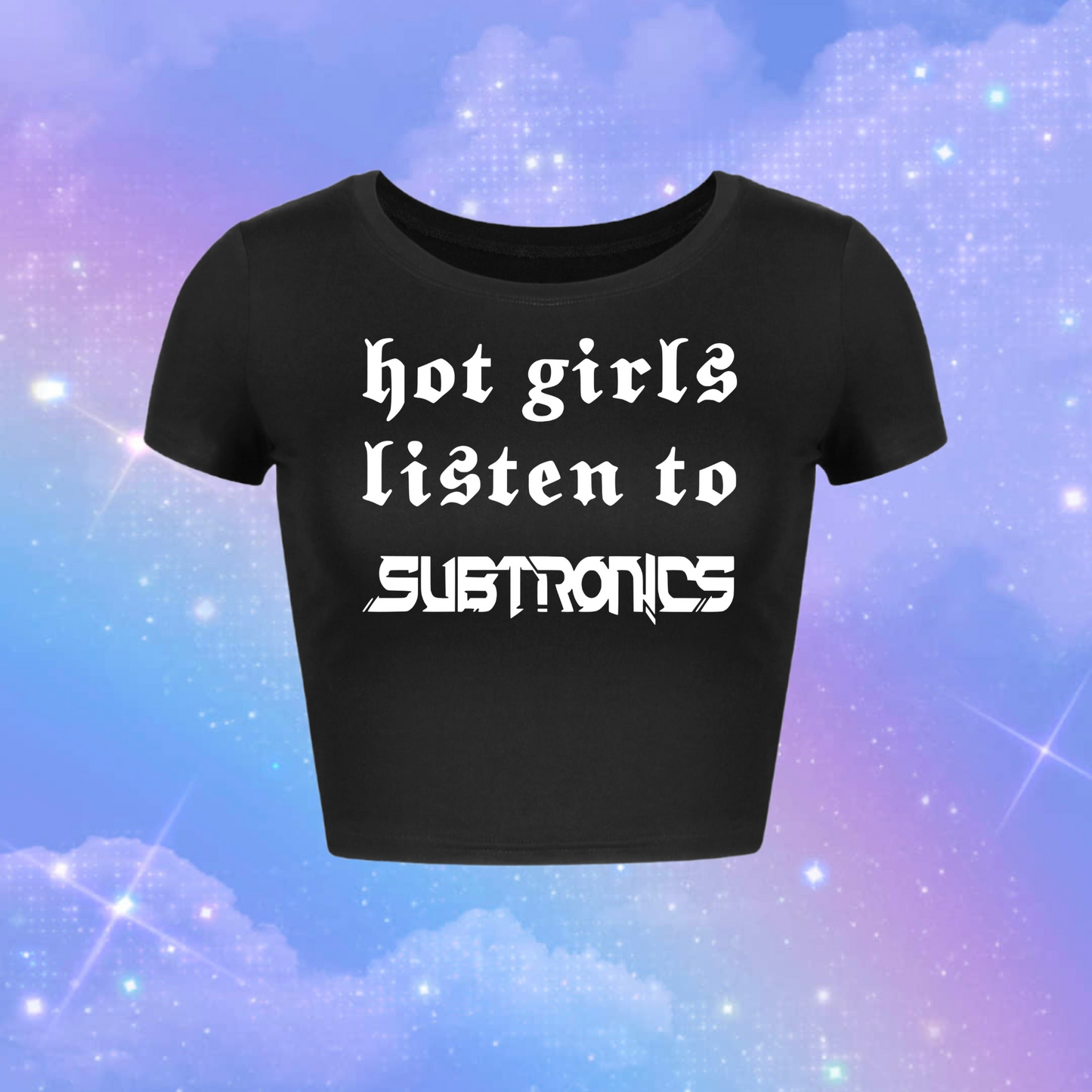 hot girls listen to subtronics croptops