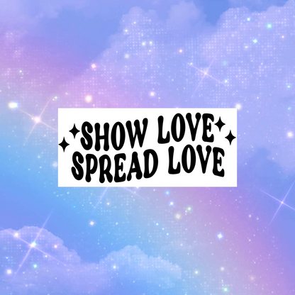 show love spread love car vinyl decals