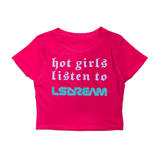 LARGE hot girls listen to lsdream baby tee