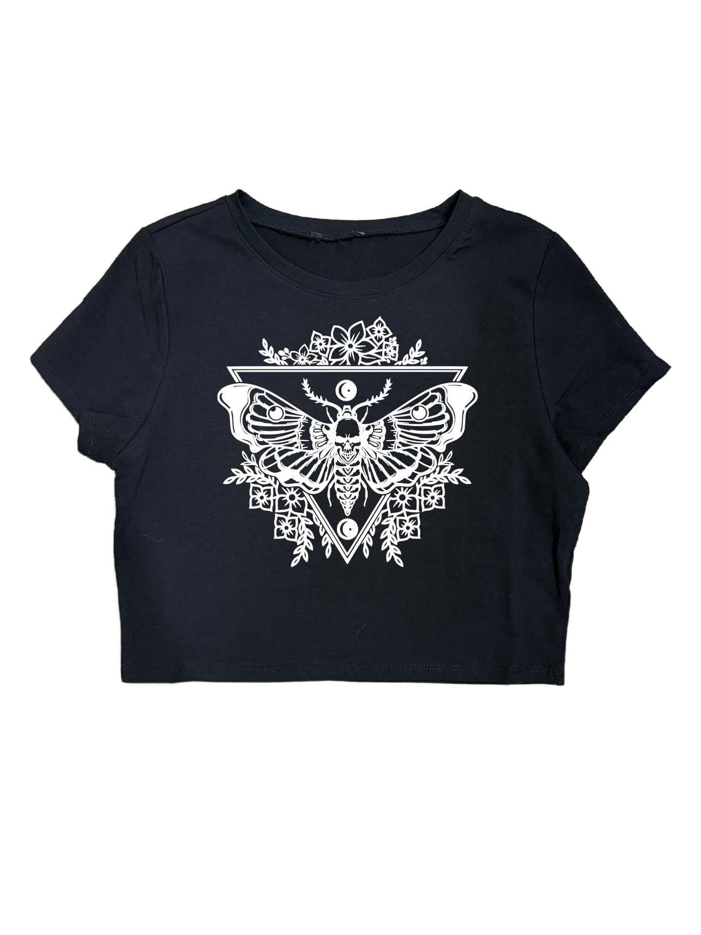 SKULL MOTH CROPTOPS