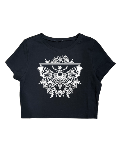 SKULL MOTH CROPTOPS