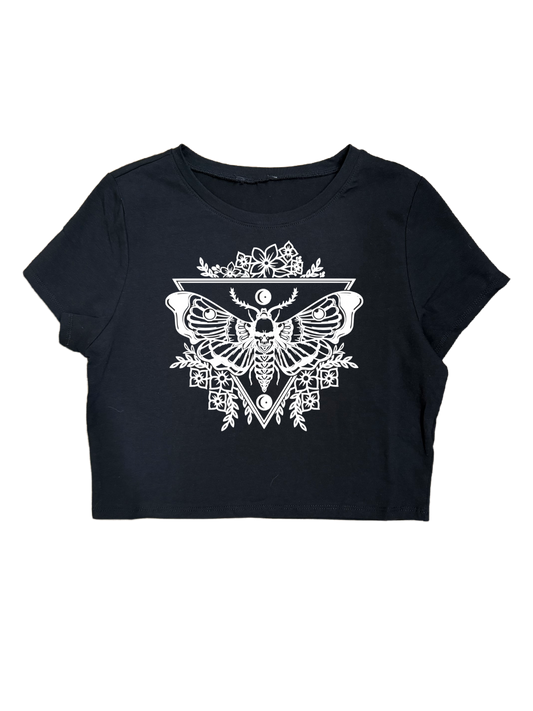 SKULL MOTH CROPTOPS