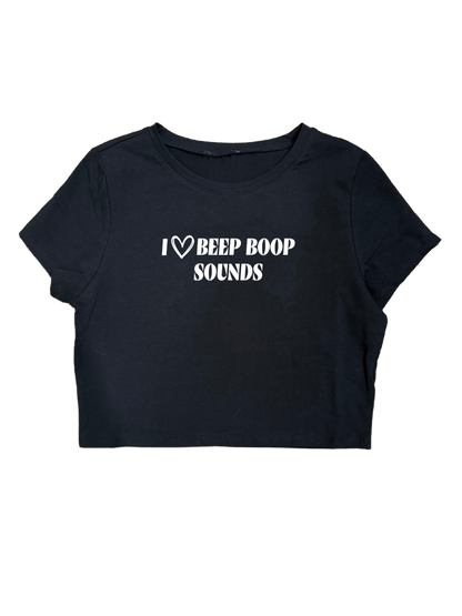 I 🩷 BEEP BOOP SOUNDS CROPTOPS