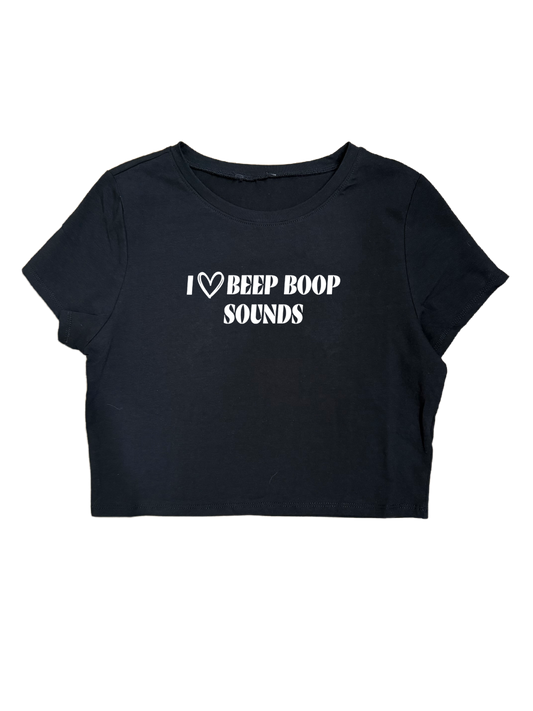 I 🩷 BEEP BOOP SOUNDS CROPTOPS