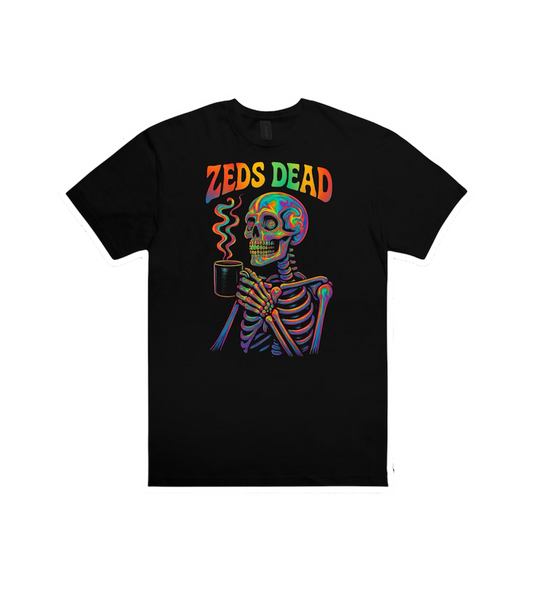 zeds dead coffee break inspired graphic t-shirt
