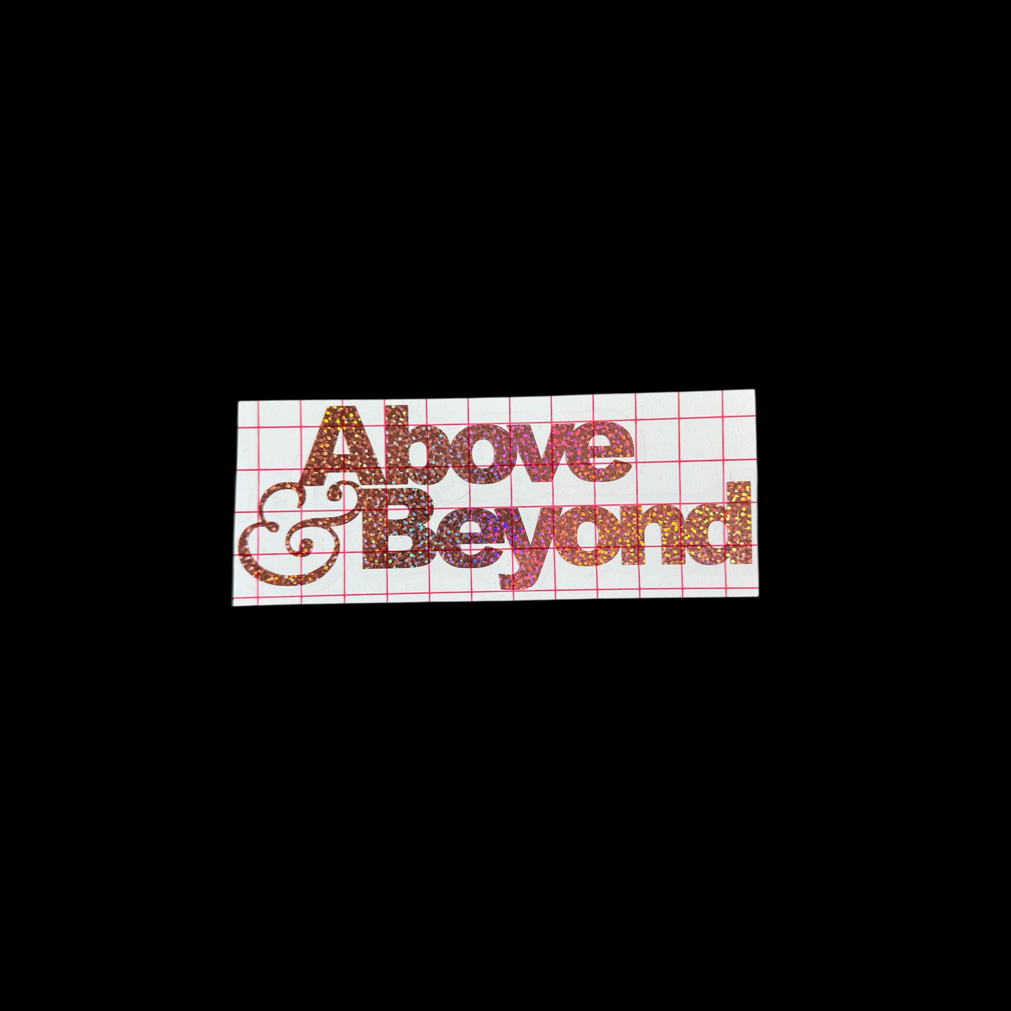 above & beyond car vinyl decal