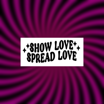 show love spread love car vinyl decals