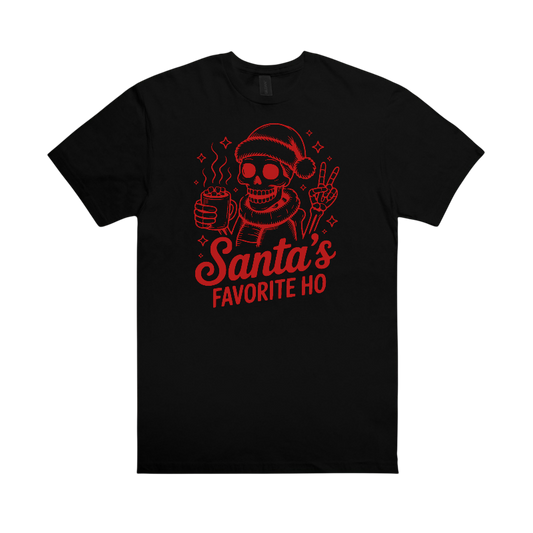 santa’s favorite ho t-shirts