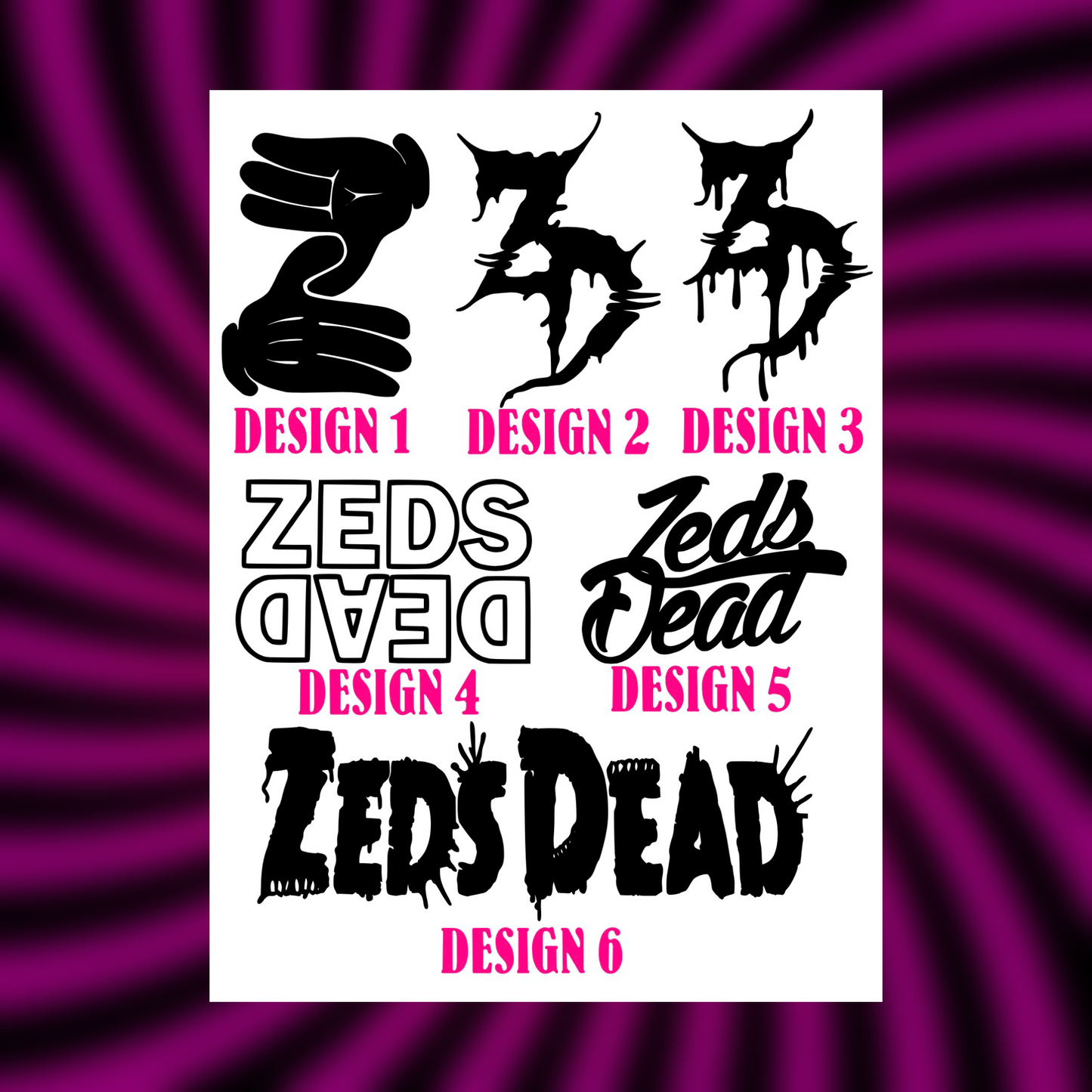zeds dead car vinyl decals