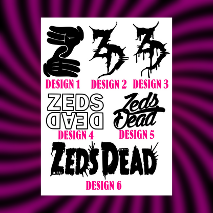 zeds dead car vinyl decals