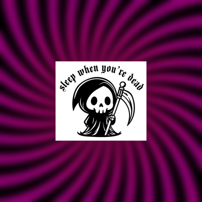sleep when you’re dead car vinyl decals