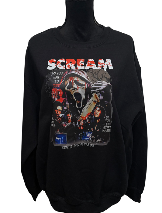 scream graphic crewneck sweatshirt