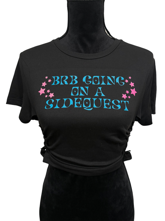 1 of 1 brb going on a sidequest slitweave croptop