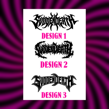 svdden death car vinyl decals