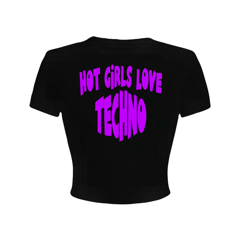 hot girls love techno croptops
