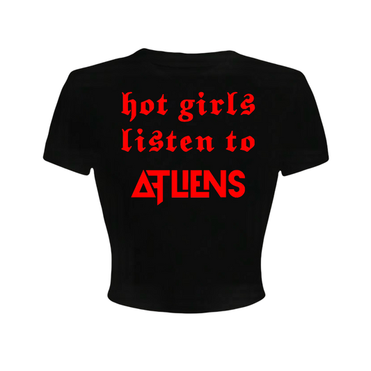 hot girls listen to atliens croptops