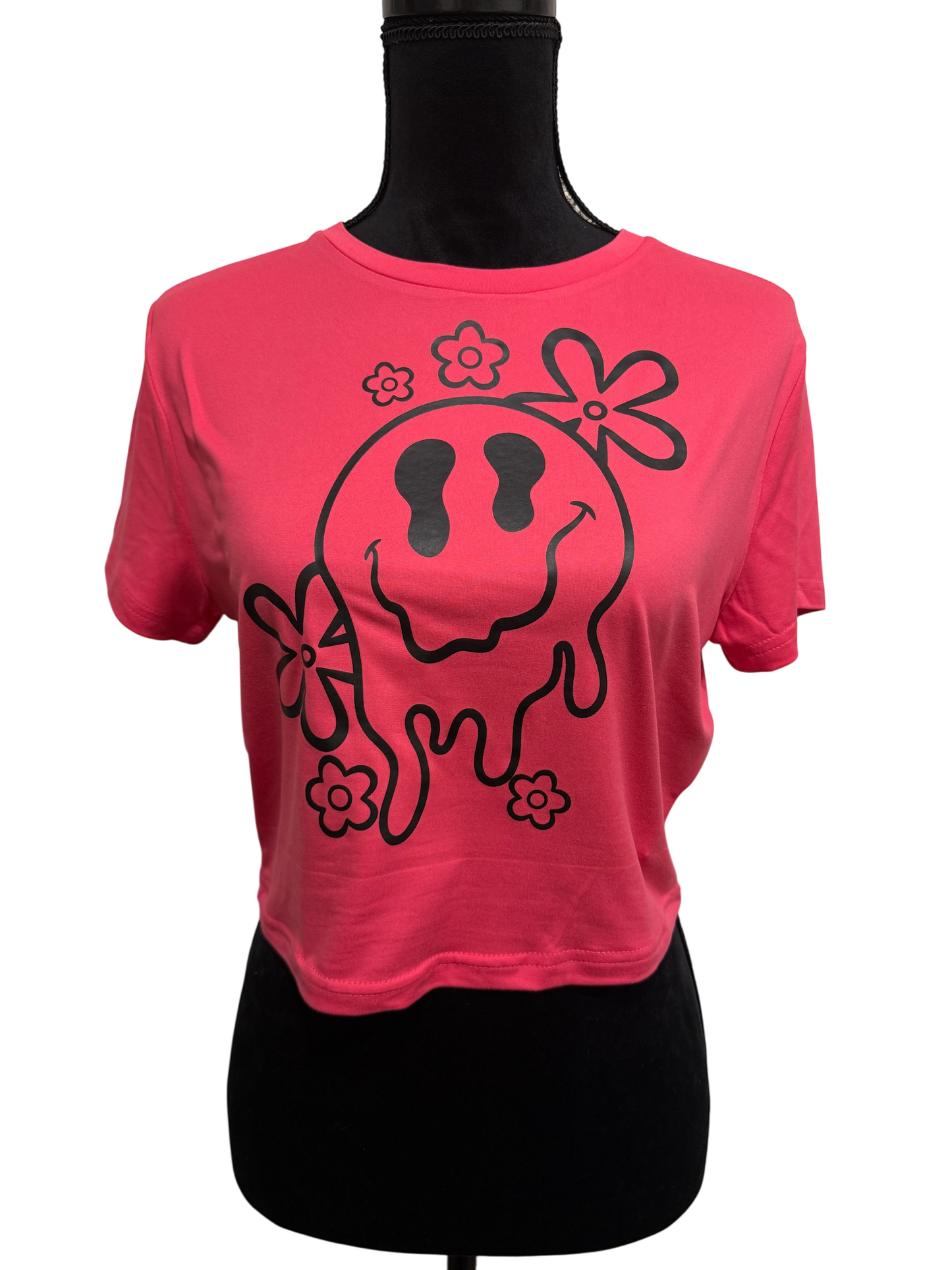 trippy smiley croptop