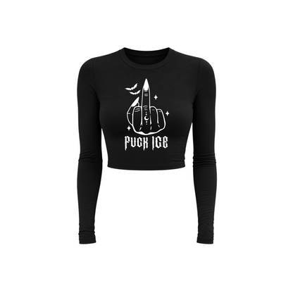 fuck ICE long sleeve croptops